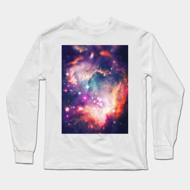 The Universe under the Microscope (Magellanic Cloud) Long Sleeve T-Shirt by badbugs